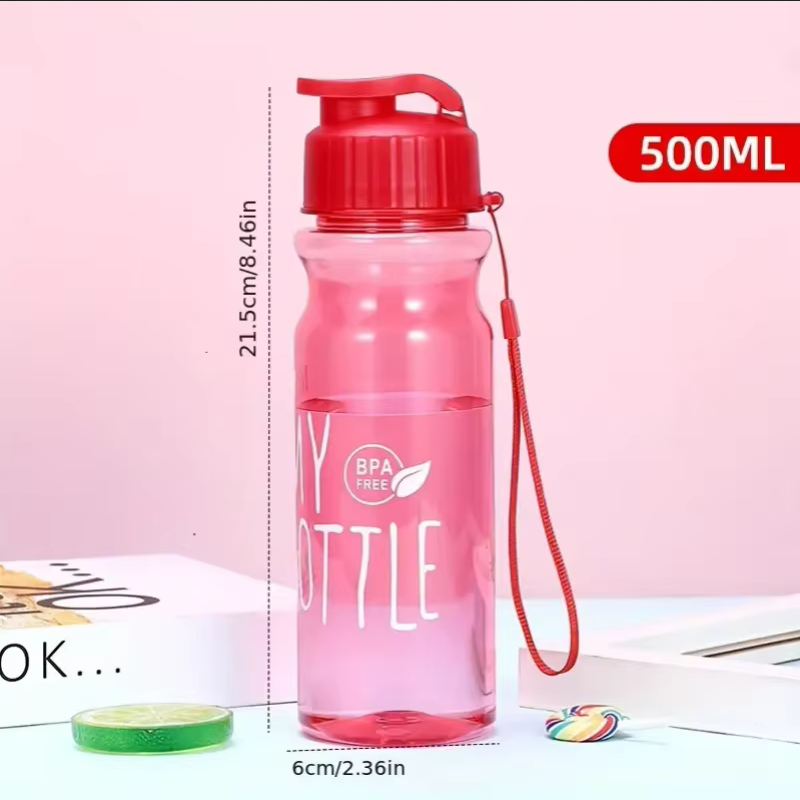 1pc 500ML Transparent Flip Top - Sports Equipment Names review and price