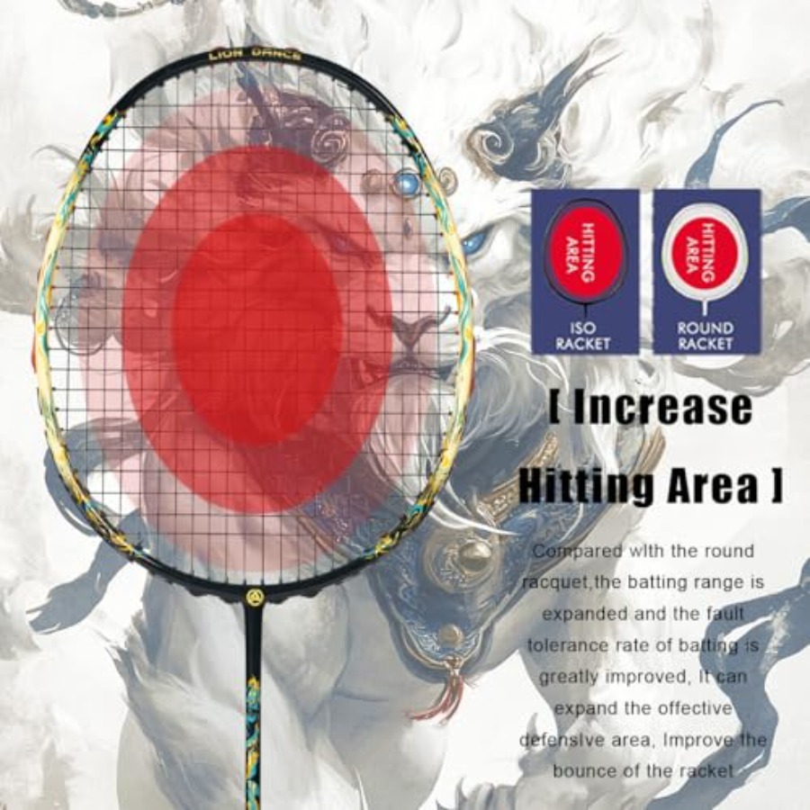 Lion Dance Chinese Style 6U G5 - Badminton Racket Carbon review and price