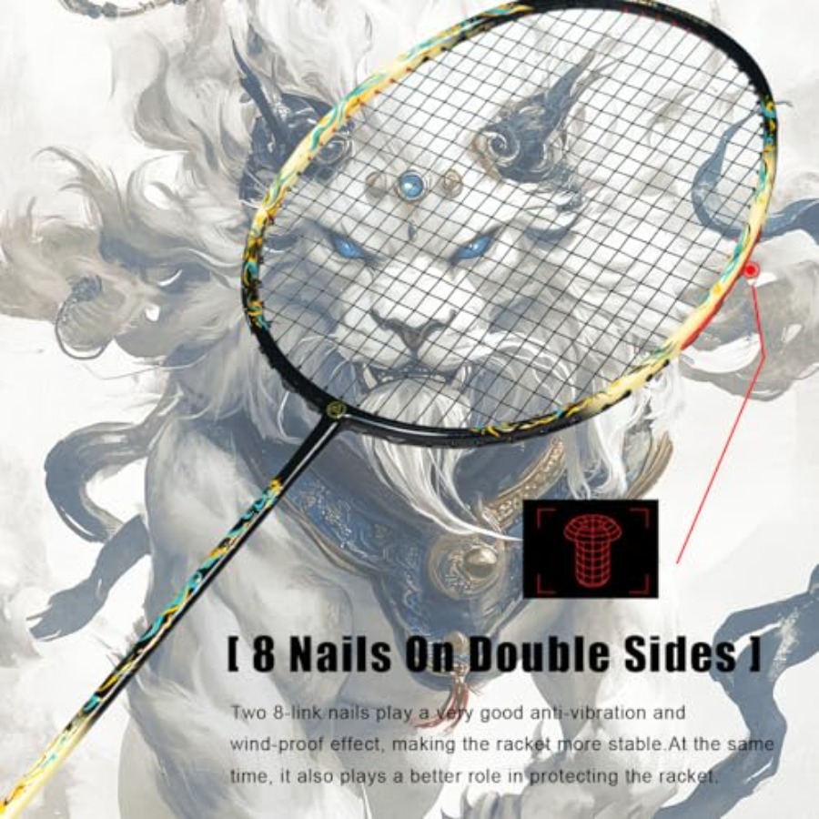 Lion Dance Chinese Style 6U G5 - Badminton Racket Carbon review and price