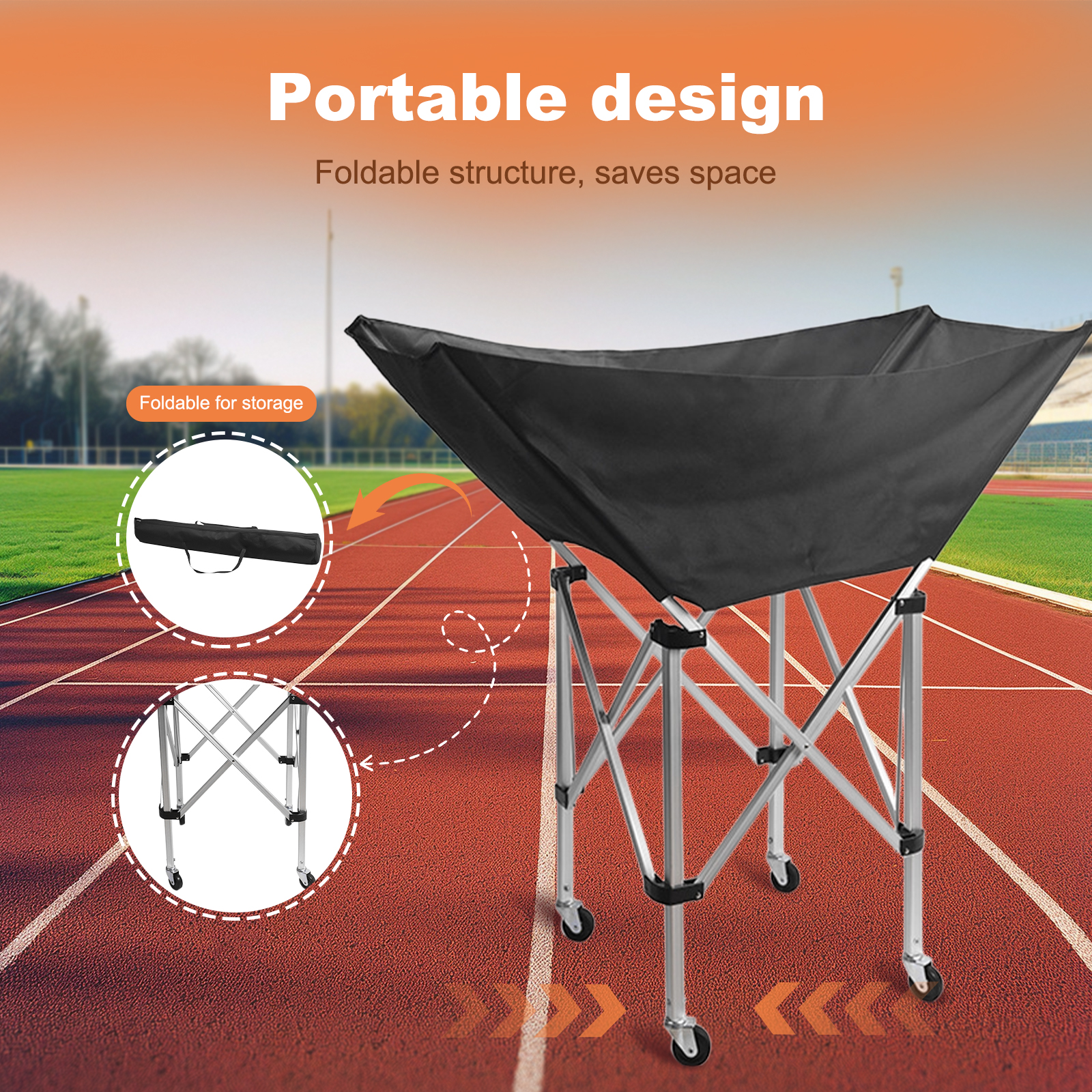 Collapsible Hammock Ball Cart  - Sports Equipment Organizer Garage review and price