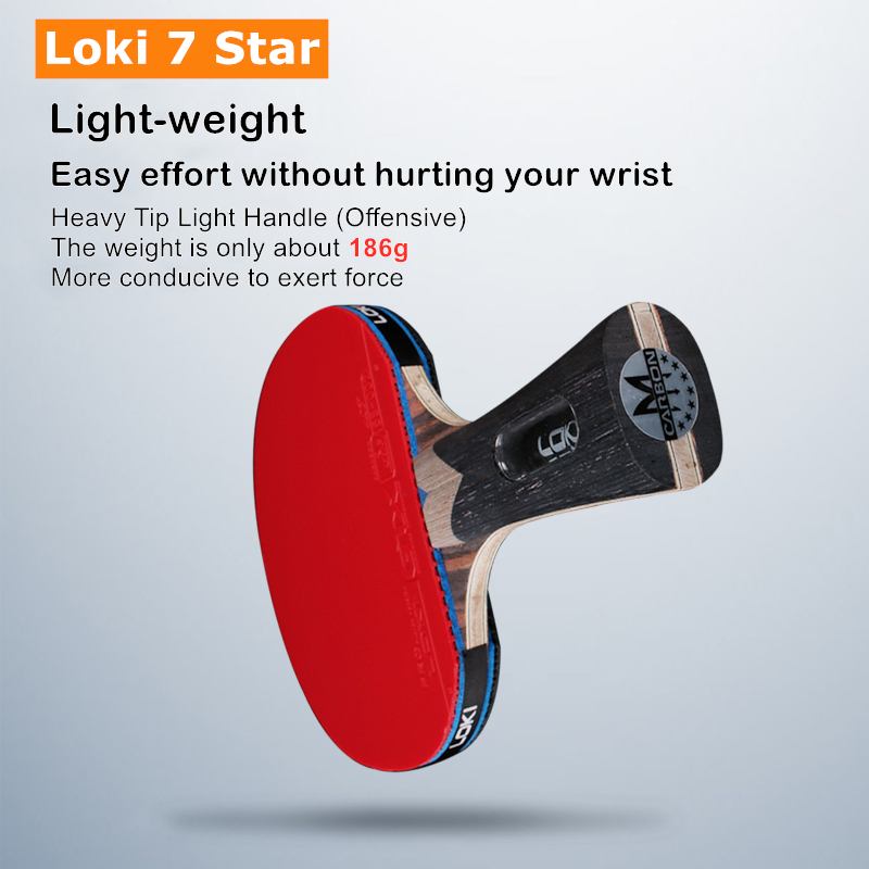 Loki 7 Star Table Tennis Racke - Badminton Racket Carbon review and price
