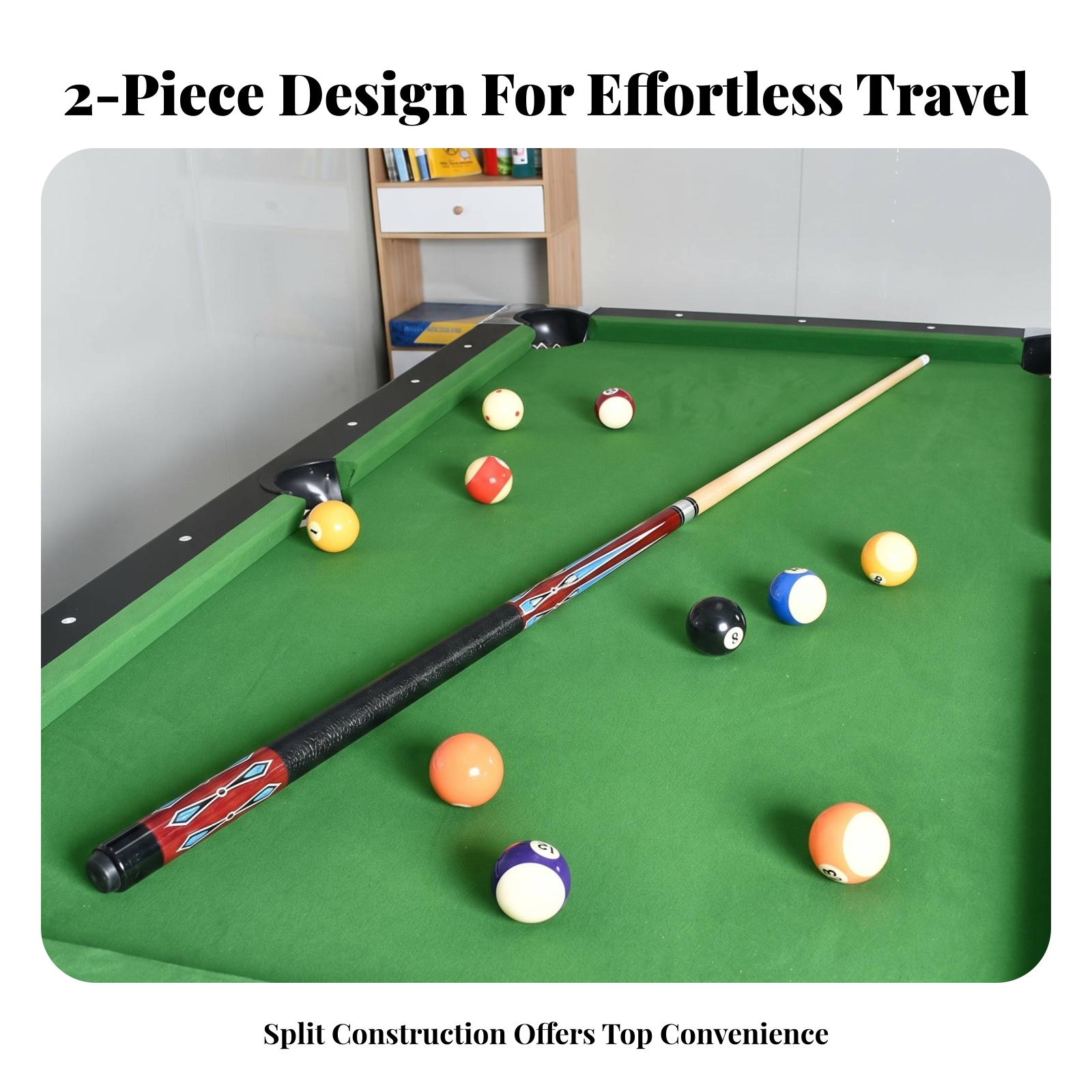 Two-Piece Pool Cue Textured Gr - Sports Equipment In Chinese review and price