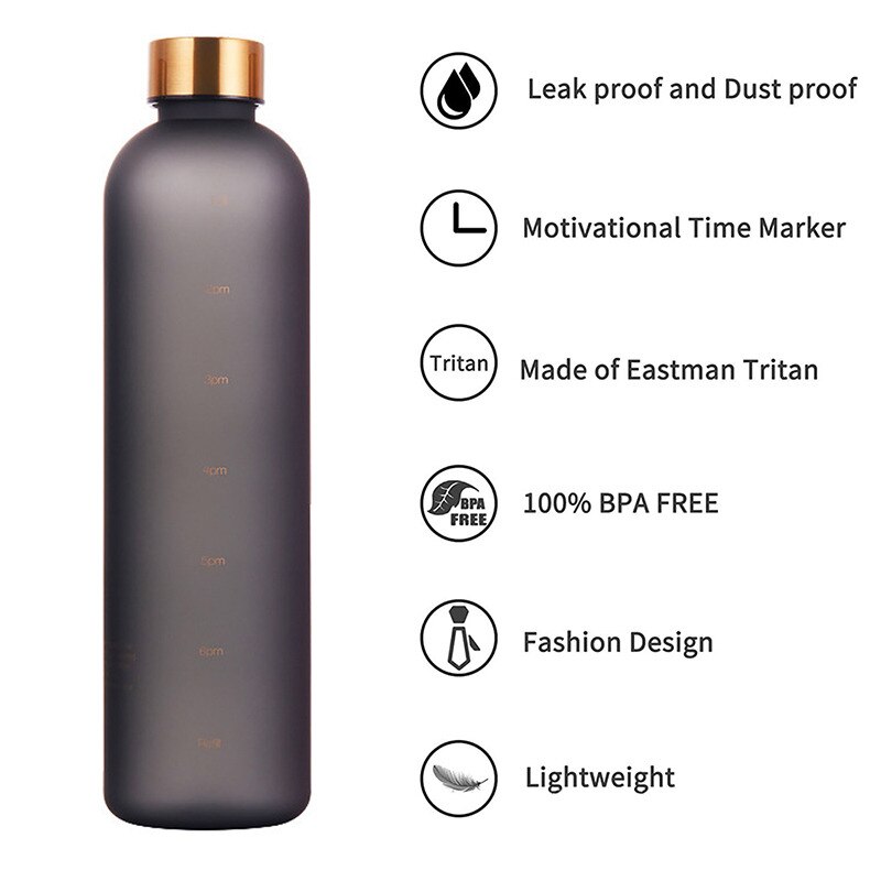 1000ml Bottle With Time Marker - Sports Equipment Names review and price